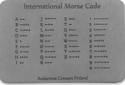 ACN800303 - AUDACIOUS CONCEPT Morse Code Patch Titane