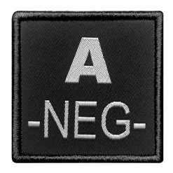 01.2027 - A10 EQUIPEMENT Sélection Patch Groupe Sanguin Brodé NOIR