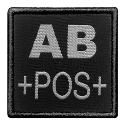 01.2027 - A10 EQUIPEMENT Sélection Patch Groupe Sanguin Brodé NOIR