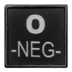 01.2027 - A10 EQUIPEMENT Sélection Patch Groupe Sanguin Brodé NOIR