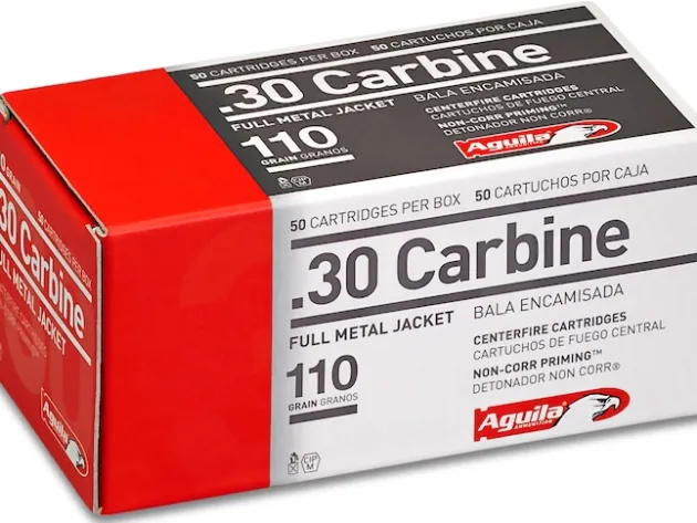 AG1E302110 - AGUILA Calibre .30 Carabine FMJ 110GR X50