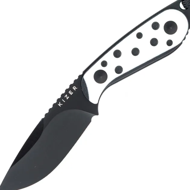 1081A3 - Kizer Buddy Nitro-V Black & white G10