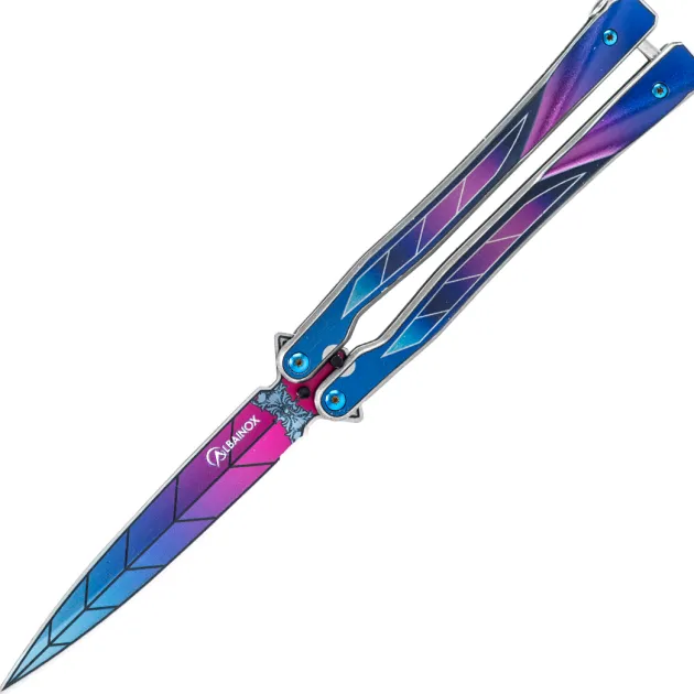 02148 - Albainox Papillon acier Rainbow