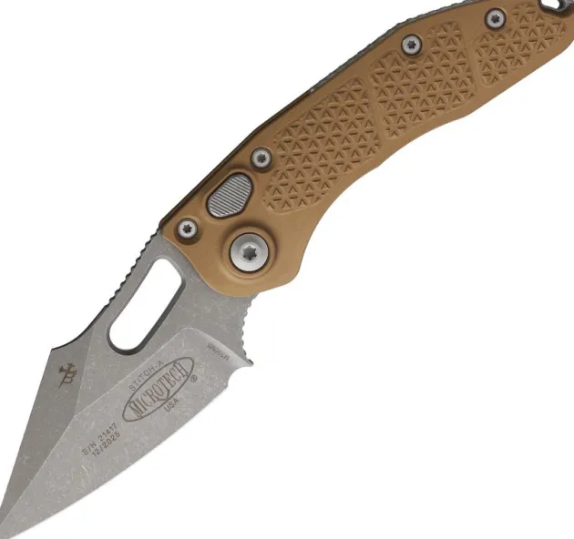 169-10APBN - Microtech Stitch S/E Apo Brown Aluminium