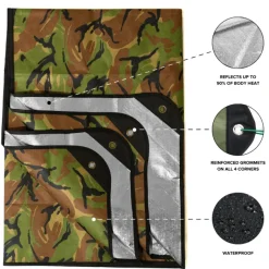 AR6082CAMO - Arcturus Gear Bâche Réfléchissante Renforcée 1,5 x 2,1 m CAMOUFLAGE