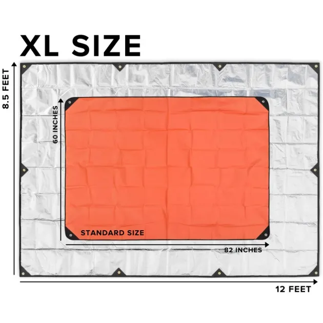 AR8512ORG - Arcturus Gear Bâche Réfléchissante XL Renforcée 2.6 x 3.7m ORANGE