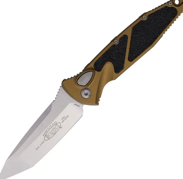160A-10TA - Microtech SOCOM Elite Auto S/E Tan