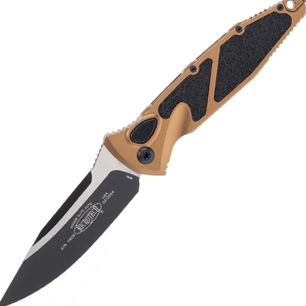 160A-1TA - Microtech SOCOM Elite Auto S/E Tan