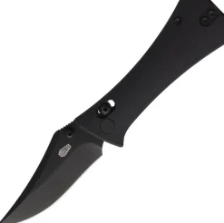 AUX004BLK - Auxiliary Manufacturing Pocket Bowie Crossbar Black Micarta