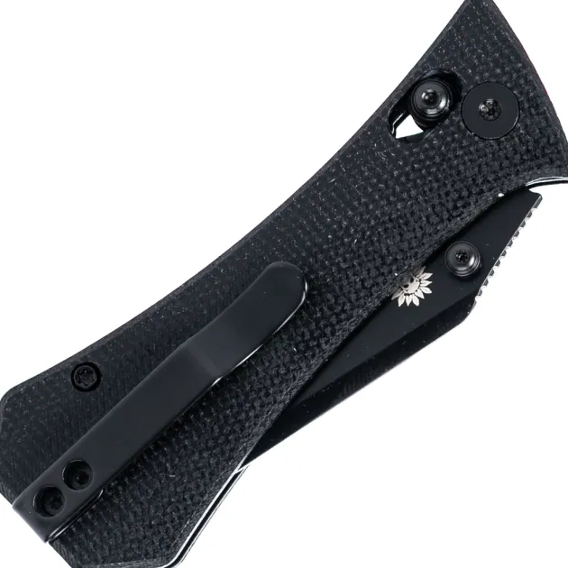 AUX005BLK - Auxiliary Manufacturing Coffin Tanto Crossbar Black Micarta