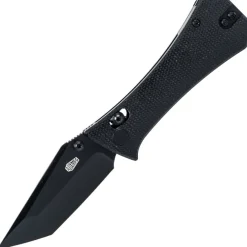 AUX005BLK - Auxiliary Manufacturing Coffin Tanto Crossbar Black Micarta