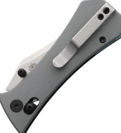 AUX004GRY - Auxiliary Manufacturing Pocket Bowie Crossbar Grey G10
