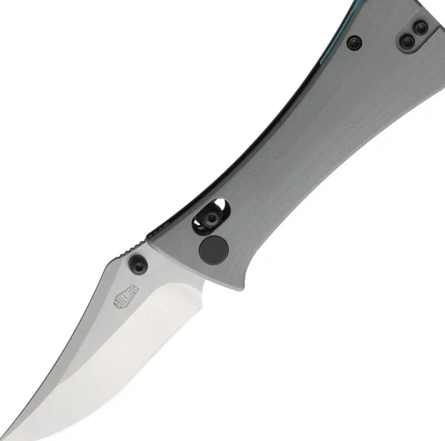 AUX004GRY - Auxiliary Manufacturing Pocket Bowie Crossbar Grey G10
