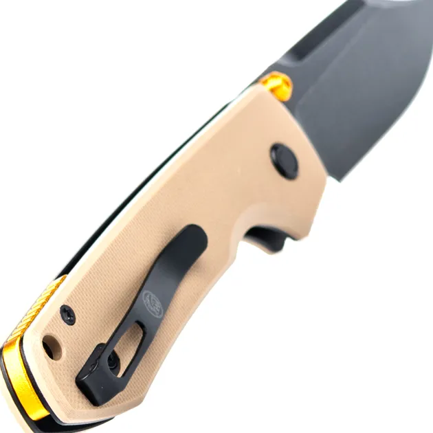 A2927 - Vosteed Raccoon 2.0 Top Linerlock Bowie Blade 14C28N Black Stonewash