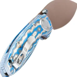 A2811 - Vosteed Shilin Cutter Vanchor Lock Blue ocean micarta Copper Dune Blade