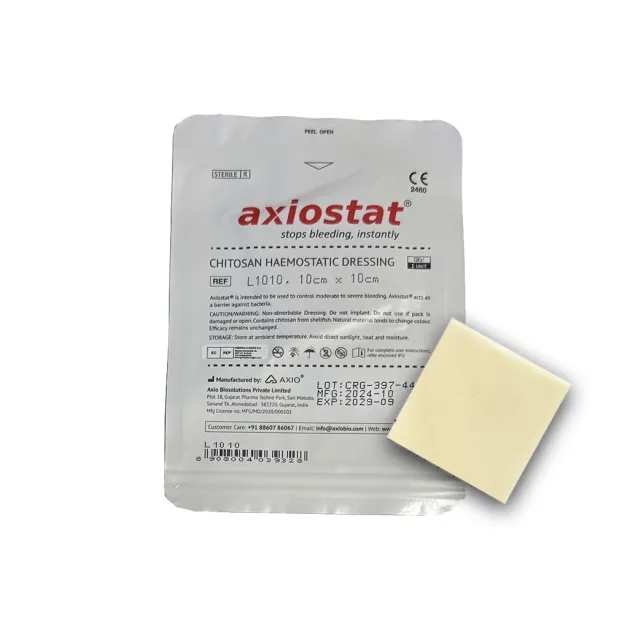 AXIO.L1010 - AXIOSTAT Compresse Hémostatique Chitosane 10 x 10 cm