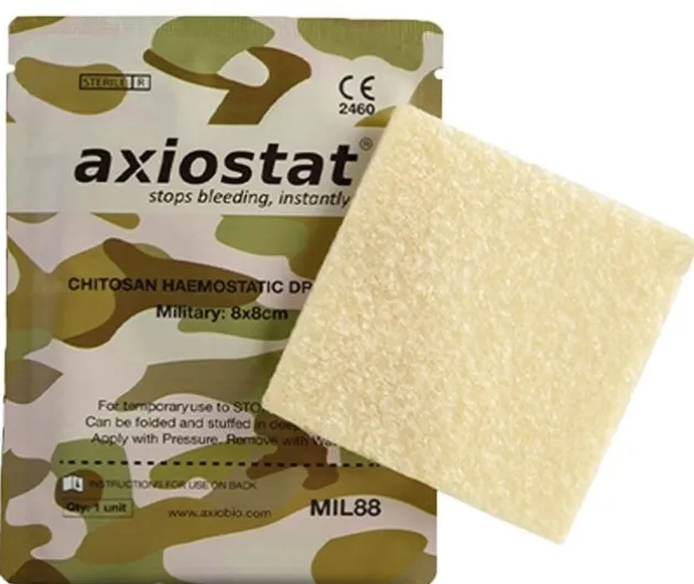 AXIO.MIL88 - AXIOSTAT Patch Hémostatique Chitosane 8 x 8 cm