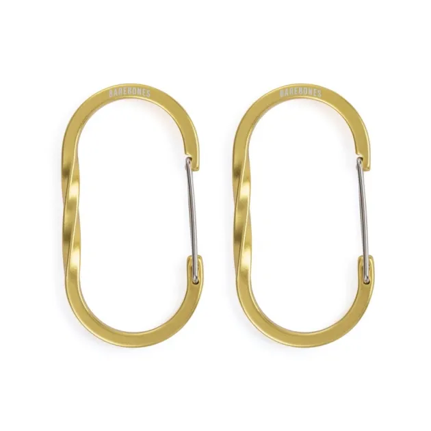 BARESTR-628 - Barebones Living Mousquetons Jaune Medium lot de 2 pièces