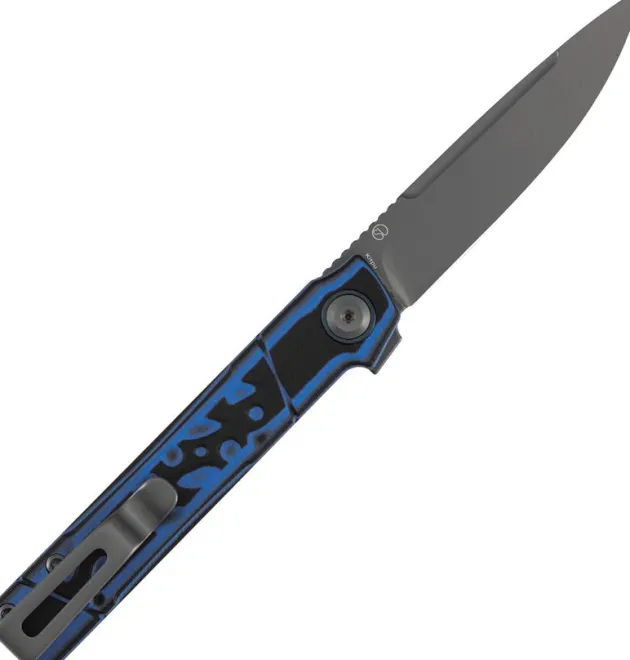 B2123A1 - Tenable Knives Kitpu Nitro-V Blue camo micarta