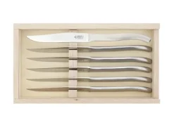BEL 2899 COF.6 TABLE G.DAVID MONOBLOC INOX 23CM MICRODENTES