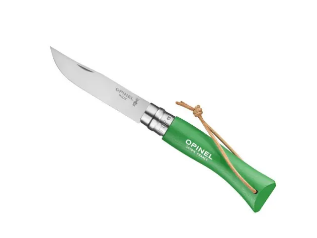 BEL92210 - OPINEL 7 VRI VERT PRAIRIE + LIEN BAROUDEUR