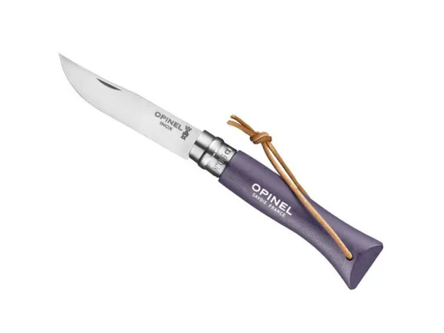 BEL92204 - OPINEL 6 VRI VIOLET GRIS + LIEN BAROUDEUR