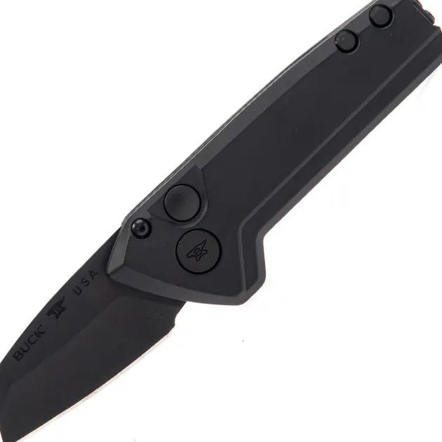 0839BKS1-B - Buck Mini Deploy Wharncliffe Auto Blackout