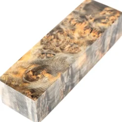 Bloc de bois de sureau stabilisé cendré