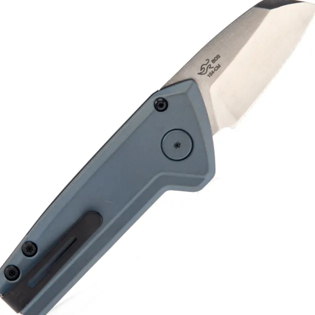 0839BLS-B - Buck Mini Deploy Wharncliffe Auto Blue