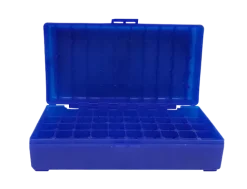 800428 - BOITE DE RANGEMENT BLEUE 50 MUNITIONS CAL 45 ACP