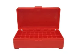 800425 - BOITE DE RANGEMENT ROUGE 50 MUNITIONS CAL 9MM