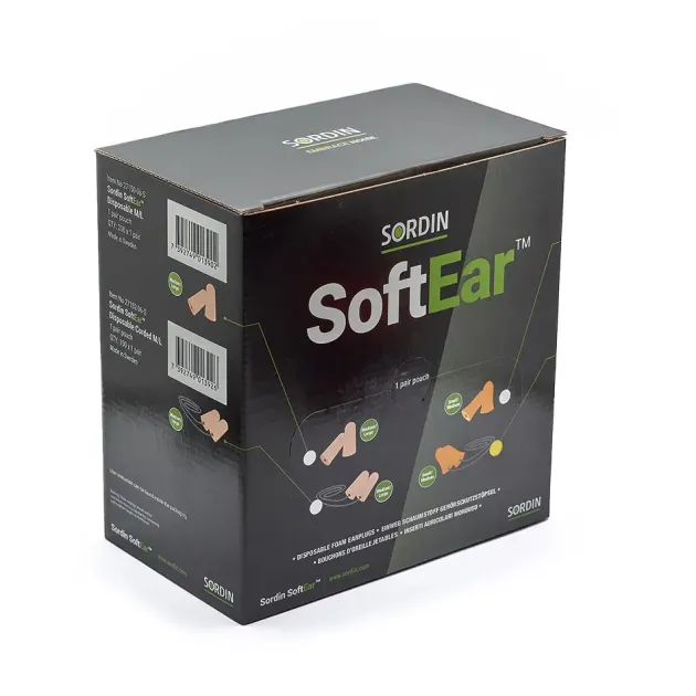 41-409380 - bouchon d'oreille à Cordon jetable Sordin SoftEar orange (S/M) - 100 unités/paquet