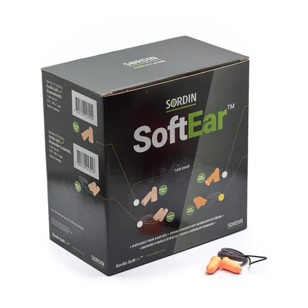 41-409380 - bouchon d'oreille à Cordon jetable Sordin SoftEar orange (S/M) - 100 unités/paquet