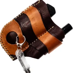 BRBK12 - Bison Ridge Built étui cuir EDC kit lampe et couteau