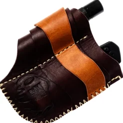 BRBK12 - Bison Ridge Built étui cuir EDC kit lampe et couteau