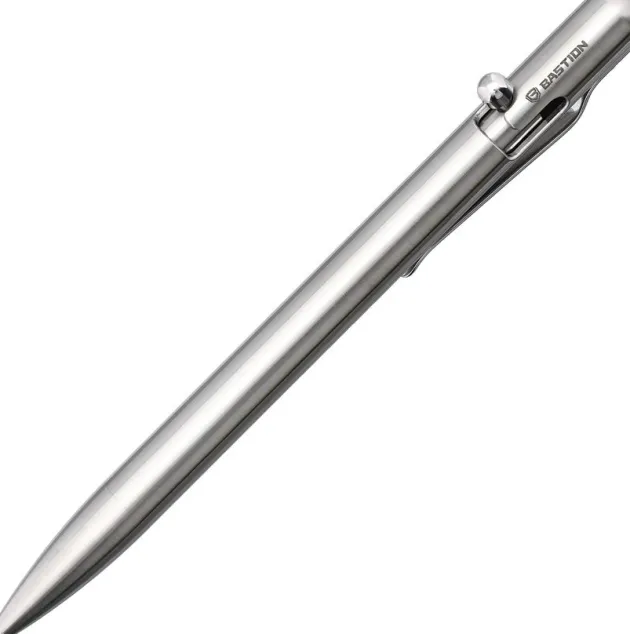 BSTN259 - BASTION Stylo Tactical à Verrou Acier Inox