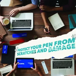 BSTN254L - BASTION Etui en Feutre pour Stylo BLEU