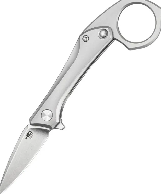 BT2605A - Bestech DUCI framelock Stonewash Titanium 20CV