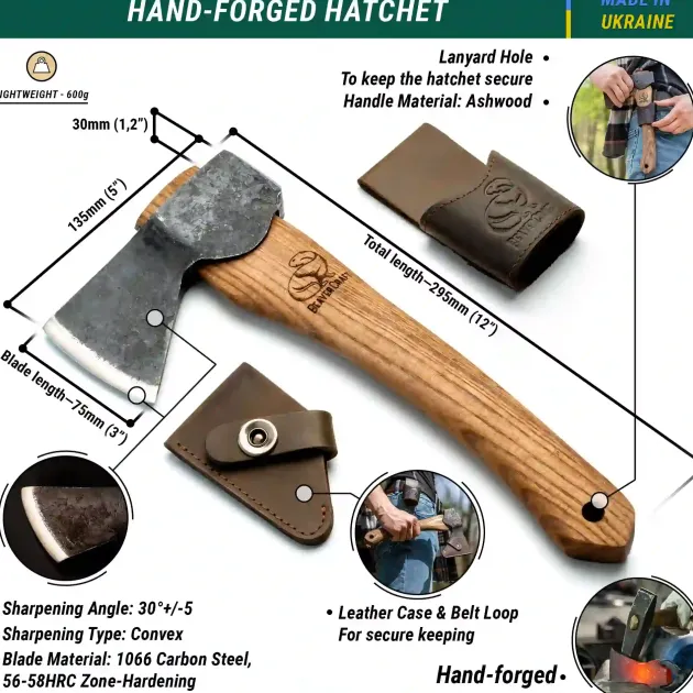 BVRAX1 - BEAVERCRAFT Bushcraft Carving Hatchet