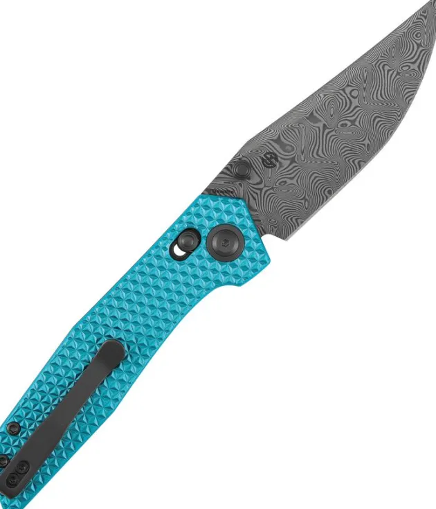 B1081V1 - Tenable Deadite Light Blue Aluminium Damascus