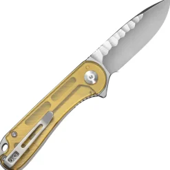 C18062AM-2 - Civivi Elementum Polished Yellow Ultem Satin Nitro-V