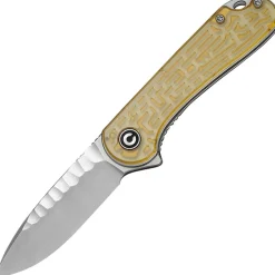 C18062AM-2 - Civivi Elementum Polished Yellow Ultem Satin Nitro-V