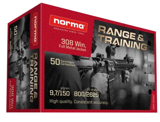 62201447 - CART NORMA .308WIN 9.7G 150GR RANGE & TRAINING x50