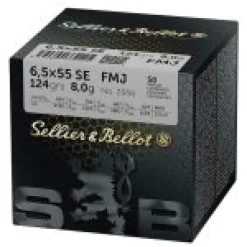 777285 - CARTOUCHES SB 6.5X55SE FMJ 124GRS VRAC X50