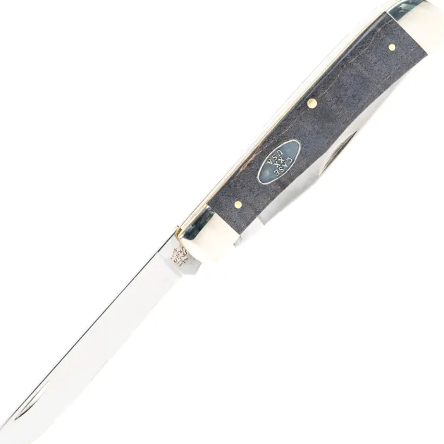 23350 - Case SS Black Curly Maple Wood Trapper