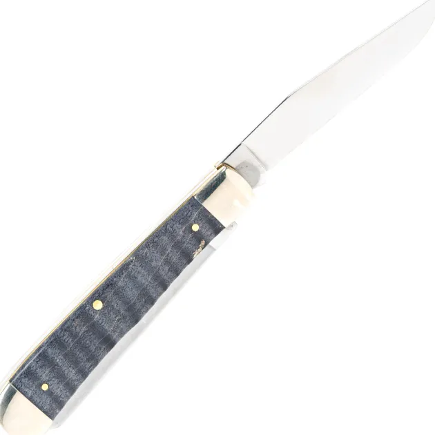 23350 - Case SS Black Curly Maple Wood Trapper