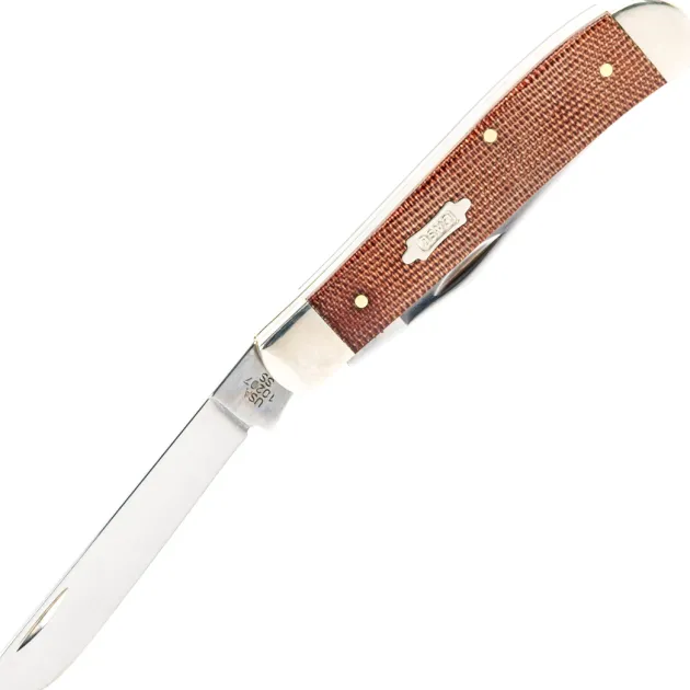 23695 - Case SS Natural Canvas Micarta Mini Trapper