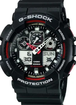 05.060518 - CASIO G-SHOCK Montre GA-100 noir/rouge