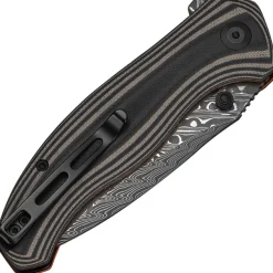 C25037B-DS1 - Civivi Vyrent Tan & Orange G10 Damascus