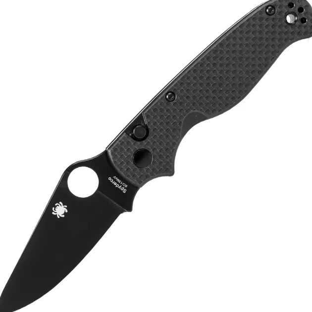 C275CFPBK - Spyderco ButtonUp Carbon Fiber Black Blade
